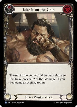 Take it on the Chin — Blitz Deck: Heavy Hitters - Kassai Flesh and Blood card by Joseph Qiu