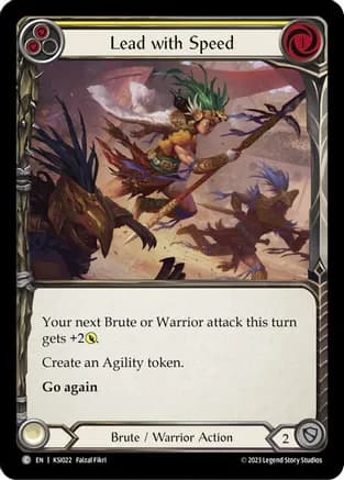 Lead with Speed (Yellow) — Blitz Deck: Heavy Hitters - Kassai