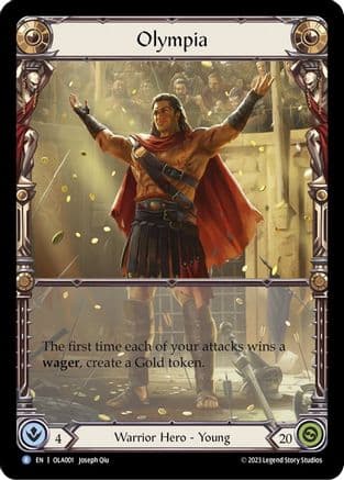 Olympia — Blitz Deck: Heavy Hitters - Olympia Flesh and Blood card by Joseph Qiu