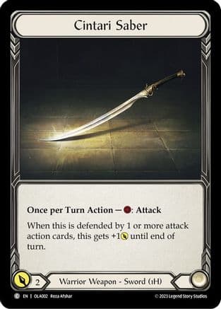 Cintari Saber — Flesh and Blood card