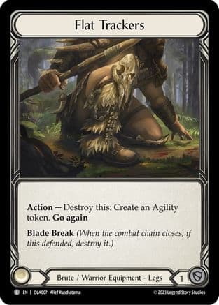 Flat Trackers — Blitz Deck: Heavy Hitters - Olympia Flesh and Blood card by Alief Rusdiatama
