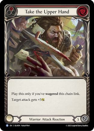 Take the Upper Hand (Red) — Blitz Deck: Heavy Hitters - Olympia Flesh and Blood card by Faizal Fikri
