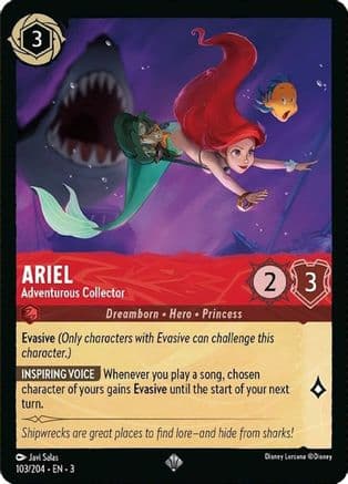 Ariel - Adventurous Collector — Into the Inklands Disney Lorcana card by Javi Salas