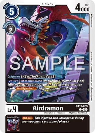 Airdramon — Exceed Apocalypse Digimon Card Game card by Tonamikanji