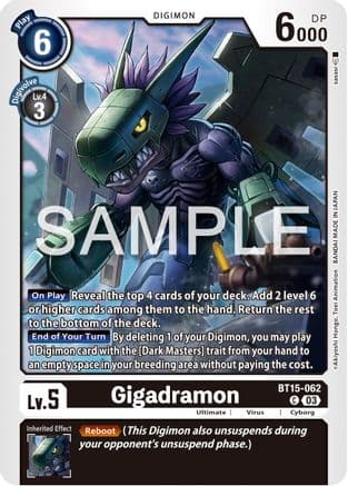 Gigadramon — Exceed Apocalypse Digimon Card Game card by sasasi