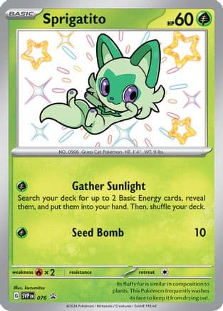 Sprigatito - 076 — SV: Scarlet & Violet Promo Cards Pokémon TCG card by kurumitsu
