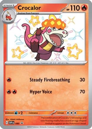 Crocalor - 080 — SV: Scarlet & Violet Promo Cards Pokémon TCG card by Hideki Ishikawa