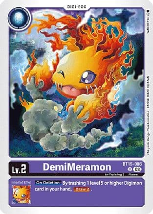 DemiMeramon — Exceed Apocalypse Digimon Card Game card by YAMURETSU