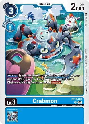 Crabmon — Exceed Apocalypse Digimon Card Game card by YAMURETSU