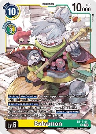 Babamon — Exceed Apocalypse Digimon Card Game card by Akiyoshi Hongō, Toei Animation