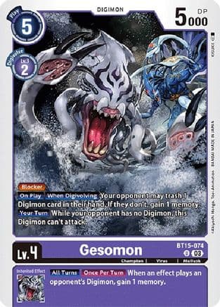 Gesomon — Exceed Apocalypse Digimon Card Game card by KISUKE