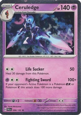 Ceruledge - 098/193 (Cosmos Holo) — Miscellaneous Cards & Products Pokémon TCG card by Ryoto Murayama