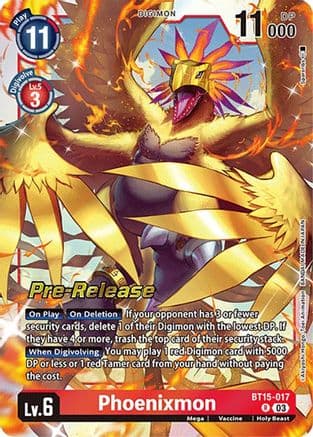 Phoenixmon — Exceed Apocalypse Pre-Release Cards