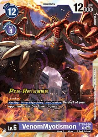 VenomMyotismon — Exceed Apocalypse Pre-Release Cards