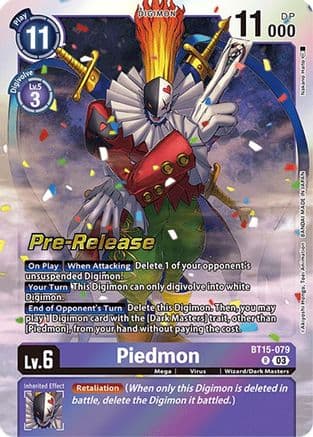 Piedmon — Exceed Apocalypse Pre-Release Cards