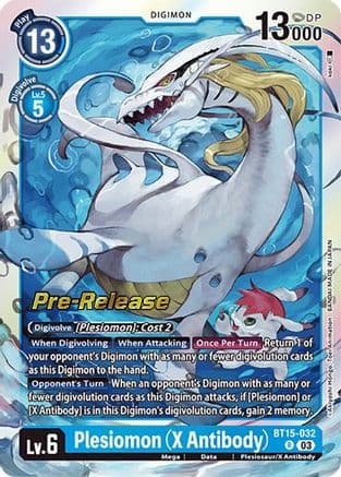 Plesiomon (X Antibody) — Exceed Apocalypse Pre-Release Cards