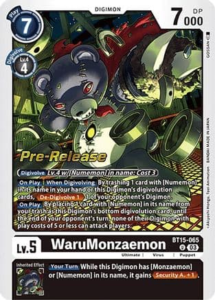 WaruMonzaemon — Exceed Apocalypse Pre-Release Cards
