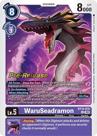 WaruSeadramon — Exceed Apocalypse Pre-Release Cards