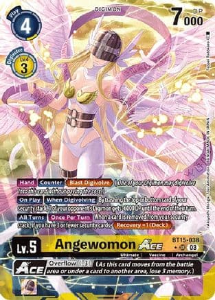 Angewomon ACE (Alternate Art) — Exceed Apocalypse Digimon Card Game card by Akiyoshi Hongo, Toei Animation