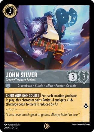 John Silver - Greedy Treasure Seeker — Disney Lorcana Promo Cards