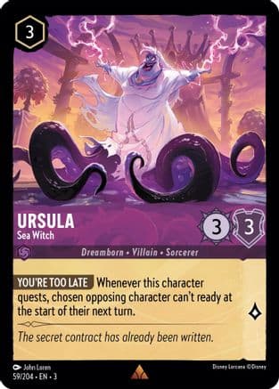 Ursula - Sea Witch — Into the Inklands Disney Lorcana card by John Loren