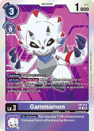 Gammamon (English Exclusive) — Exceed Apocalypse Digimon Card Game card by Akiyoshi Hongo, Toei Animation