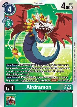 Airdramon (English Exclusive) — Exceed Apocalypse Digimon Card Game card by Akiyoshi Hongo, Toei Animation