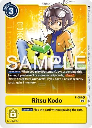 Ritsu Kodo - P-087 (Exceed Apocalypse Pre-Release) — Digimon Promotion Cards