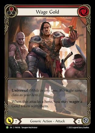 Wage Gold (Red) - FAB196 — Flesh and Blood: Promo Cards