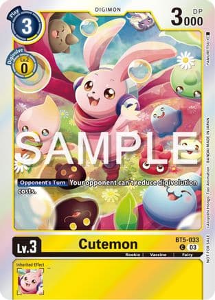 Cutemon (Winner Pack -Exceed Apocalypse-) — Battle of Omni Digimon Card Game card by Akiyoshi Hongo, Toei Animation