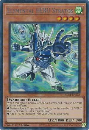Elemental HERO Stratos (Alternate Art) (Silver) — Battles of Legend: Chapter 1