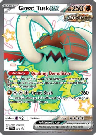 Great Tusk ex - 072 — SV: Scarlet & Violet Promo Cards Pokémon TCG card by 5ban Graphics
