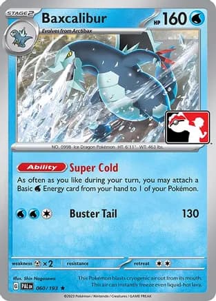 Baxcalibur - 060/193 — Prize Pack Series Cards Pokémon TCG card by Shin Nagasawa