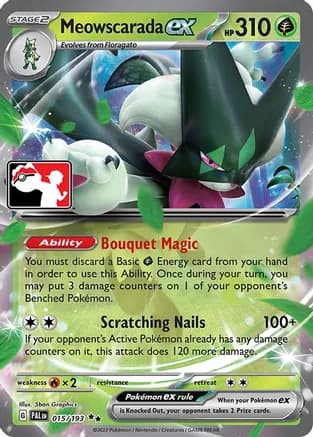 Meowscarada ex - 015/193 — Prize Pack Series Cards