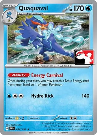 Quaquaval - 054/198 — Prize Pack Series Cards Pokémon TCG card by Kouki Saitou
