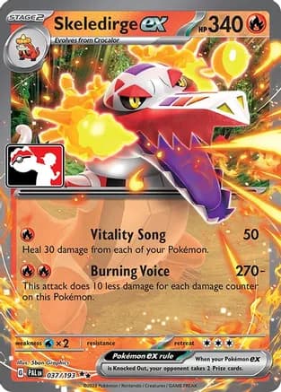 Skeledirge ex - 037/193 — Prize Pack Series Cards Pokémon TCG card by 5ban Graphics