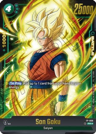 Son Goku - FP-008 (Gold) — Fusion World Promotion Cards and Packs