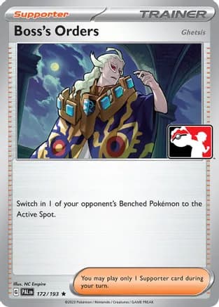 Boss's Orders [Ghetsis] - 172/193 — Prize Pack Series Cards