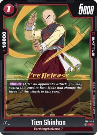 Tien Shinhan - FB01-018 — Awakened Pulse Pre-Release Cards