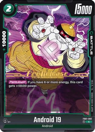 Android 19 — Awakened Pulse Pre-Release Cards