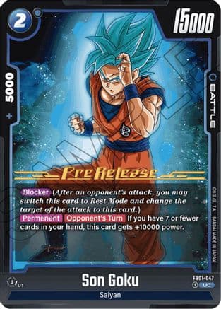 Son Goku - FB01-047 — Awakened Pulse Pre-Release Cards