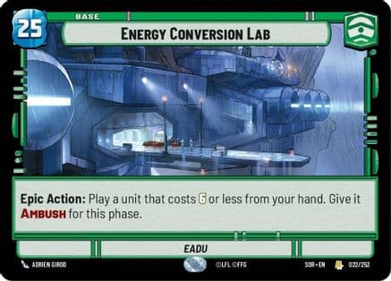 Energy Conversion Lab — Spark of Rebellion Star Wars: Unlimited card by Adrien Girod