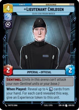 Lieutenant Childsen - Death Star Prison Warden — Spark of Rebellion Star Wars: Unlimited card by Yvette Chua