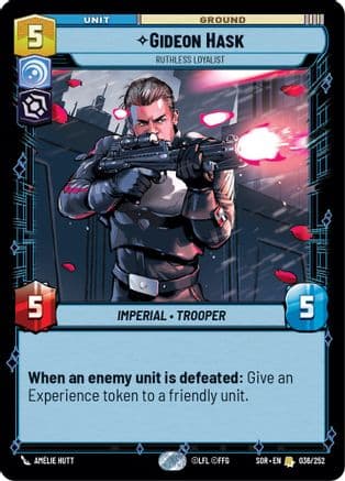 Gideon Hask - Ruthless Loyalist — Spark of Rebellion Star Wars: Unlimited card by Amélie Hutt