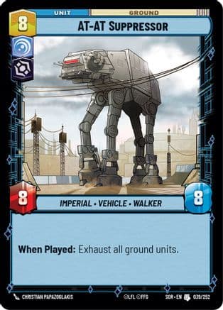AT-AT Suppressor — Spark of Rebellion Star Wars: Unlimited card by Christian Papazoglakis