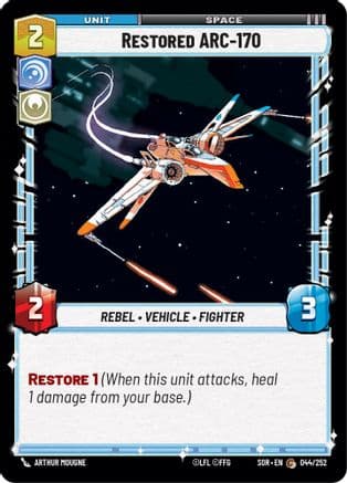 Restored ARC-170 — Spark of Rebellion Star Wars: Unlimited card by Arthur Mougne