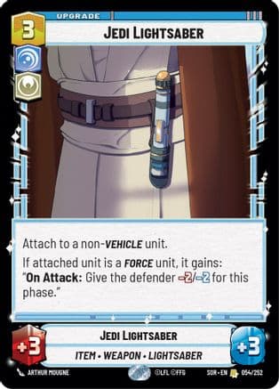 Jedi Lightsaber — Spark of Rebellion Star Wars: Unlimited card by Arthur Mougne
