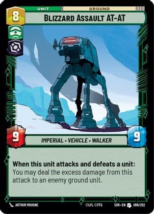 Blizzard Assault AT-AT — Spark of Rebellion Star Wars: Unlimited card by Arthur Mougne