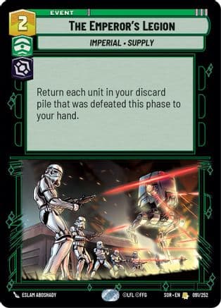 The Emperor's Legion — Spark of Rebellion Star Wars: Unlimited card by Eslam AboShady