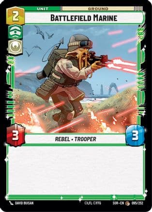 Battlefield Marine — Spark of Rebellion Star Wars: Unlimited card by David Buisan